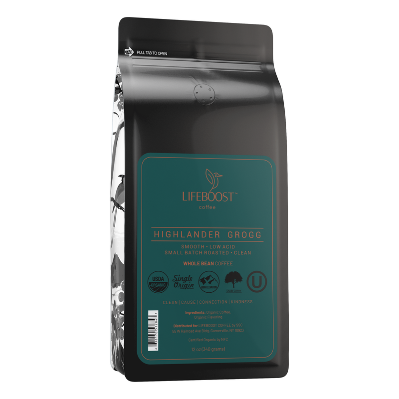 Lifeboost Coffee Highlander Grogg Flavored Coffee