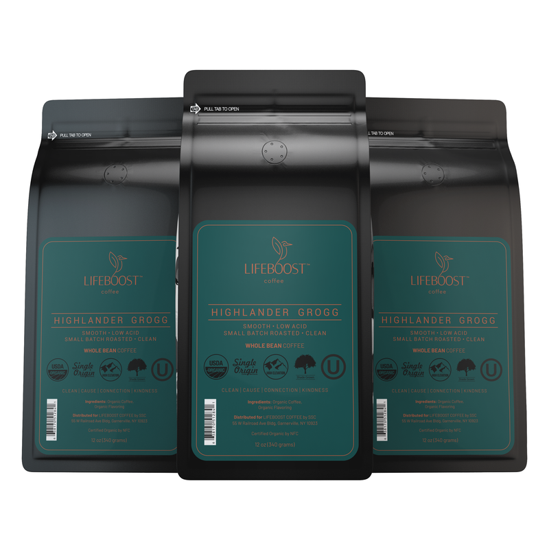 Lifeboost Coffee Highlander Grogg Flavored Coffee