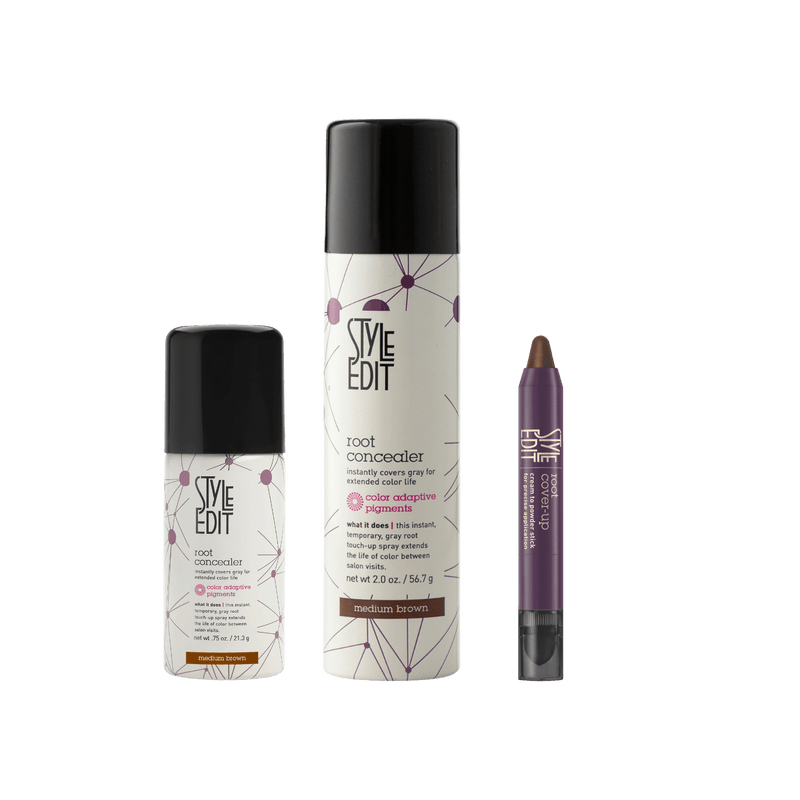 Style Edit Root Concealer Spray and Stick Trio (Full & Travel Size Spray)