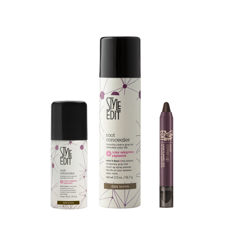 Style Edit Root Concealer Spray and Stick Trio (Full & Travel Size Spray)
