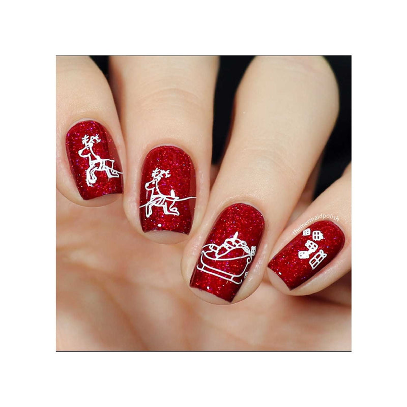 UberChic Beauty Holly Jolly, (Christmas-02) Stamping Plate