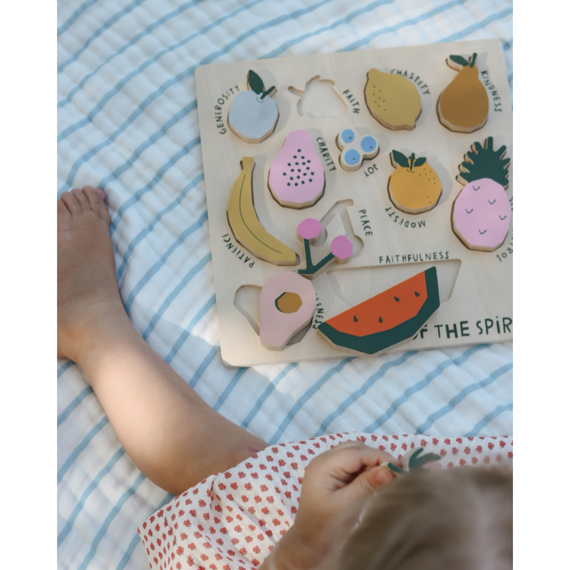 Be A Heart Catholic Fruit of the Spirit Wooden Puzzle puzzle