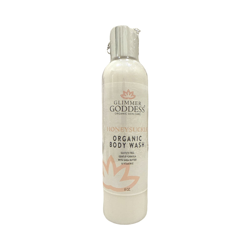 Glimmer Goddess® Organic Skin Care Organic Moisturizing Body Wash for Soft, Hydrated Skin Cleansers & Scrubs Gray Honeysuckle