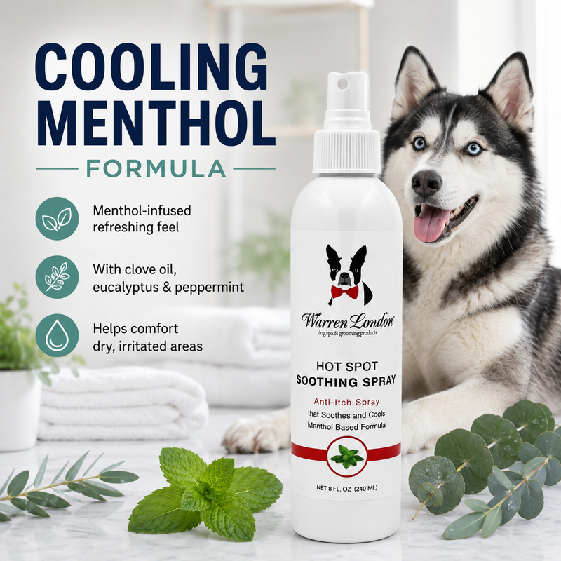 Warren London Hot Spot Soothing Spray - Professional Size Grooming Size Product Light Gray