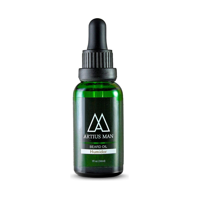 Artius Man Humidor Beard Oil – Cherry, Tobacco, and Oud Beard Conditioning Oil (1 oz) Beard Oil