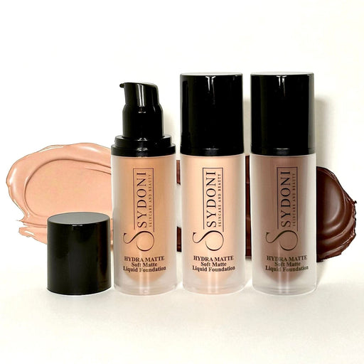 Sydoni Skincare and Beauty MOST LOVED! HYDRA MATTE SOFT MATTE LIQUID FOUNDATION 1.1 FL. OZ. (24 SHADES) Liquid Foundation