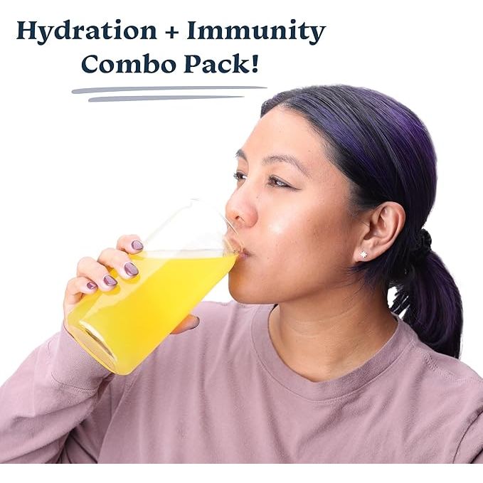 Drinklits Ginger-Lime Daily Hydration & Strawberry Best Immune Support (2) Tube Hydration Electrolyte Tablets