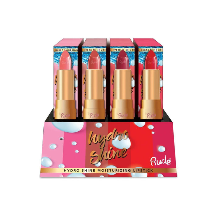 Rude Cosmetics - Rude Cosmetics - Hydro Shine Moisturizing Lipstick Display Set, 48pcs