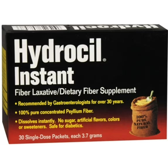 Hydrocil Hydrocil Instant Fiber Laxative - Sugar-Free & Unflavored, 30 Single-Serve Packets Vitamins & Supplements