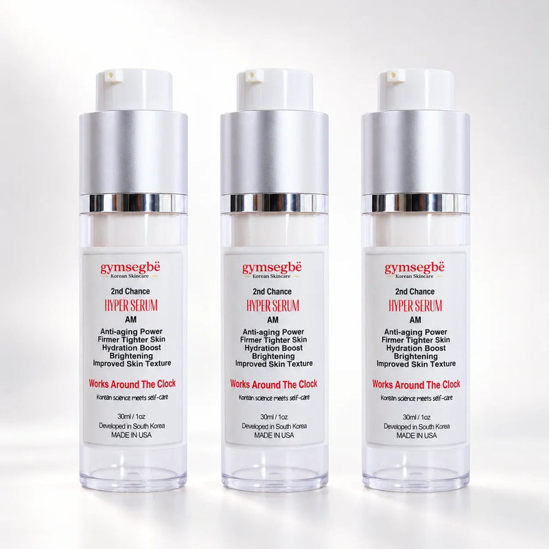 gymsegbë Second Chance Hyper Serum - AM Anti-Aging Facial White Smoke 3 Bottles Save $2.98