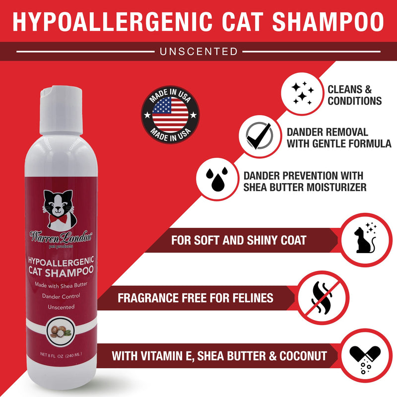 Warren London Cat Hypoallergenic Shampoo - Unscented Cat Supplies