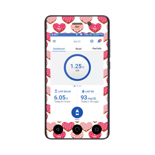 Peelz I Heart Donuts Sticker for Omnipod DASH® PDM – Pump Peelz Peelz/Stickers