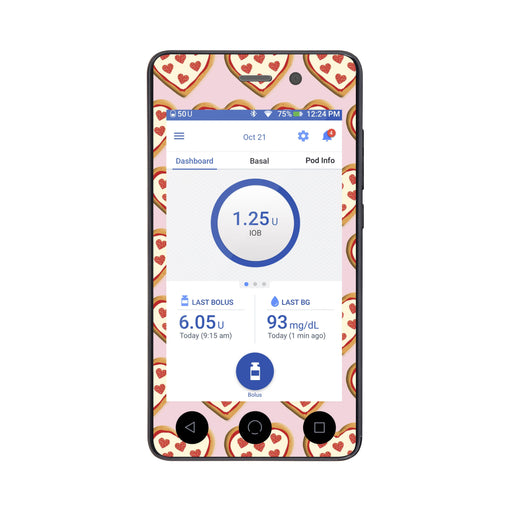 Peelz I Heart Pizza Sticker for Omnipod DASH® PDM – Pump Peelz Peelz/Stickers