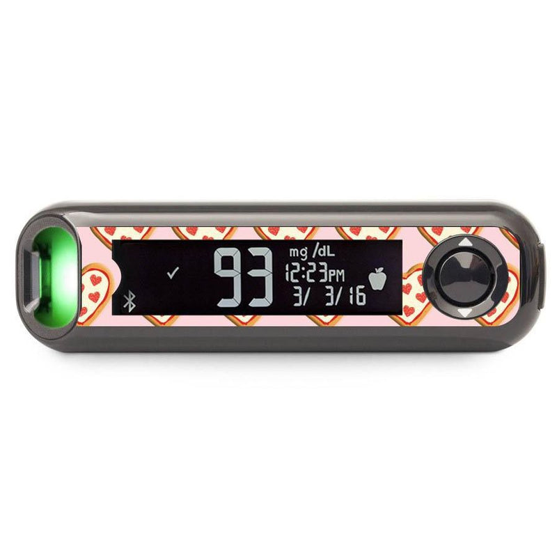 Peelz I Heart Pizza for Bayer Contour© Next One Glucometer Peelz/Stickers
