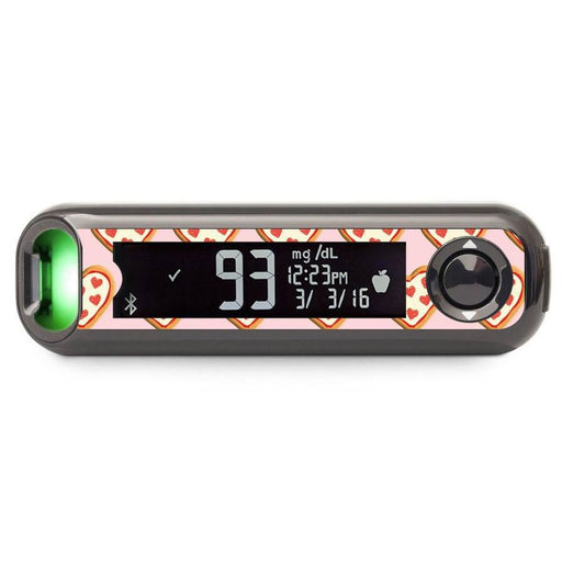 Peelz I Heart Pizza for Bayer Contour© Next One Glucometer Peelz/Stickers