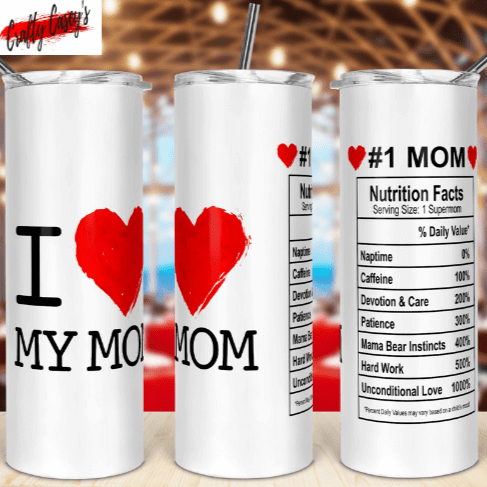 I Love You Mom-Stainless Steel Tumbler by Crafty Casey's