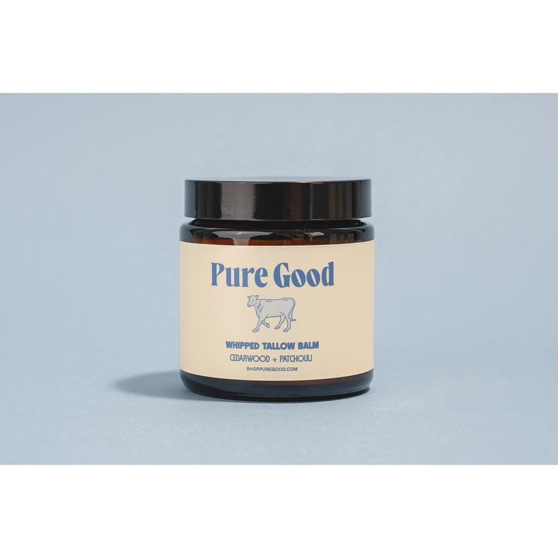 Pure Good LLC Cedarwood + Patchouli Tallow Balm - Firming & Balancing Whipped Tallow Balm