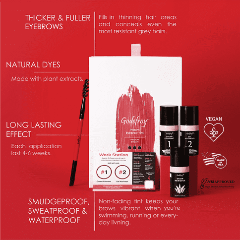 Stirling Soap Co Instant Eyebrow Tint | Natural Eyebrow Tinting Kit by Godefroy Eyebrow Tint