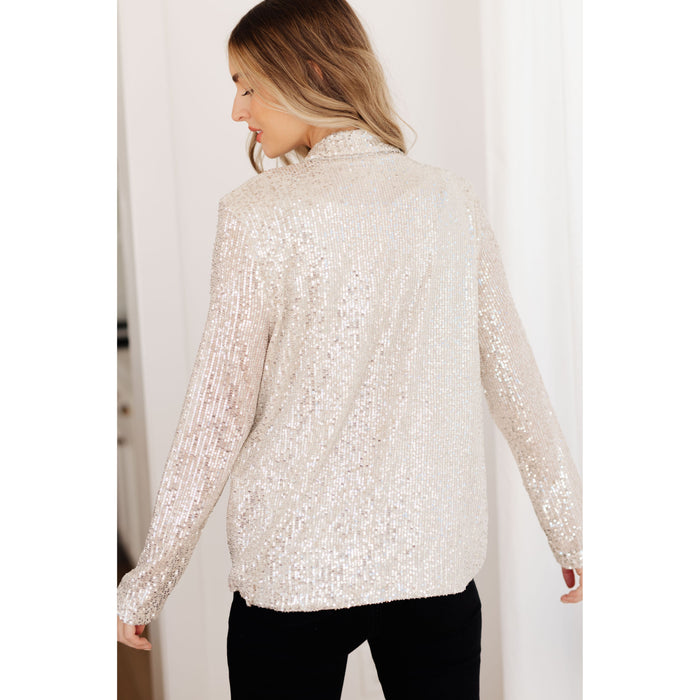 I Know You're Busy Sequin Blazer