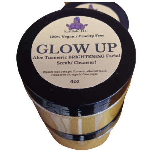 KaziRokz Aloe Turmeric Brightenig Facial Scrub (100% Veganl /Cruelty Free)4oz