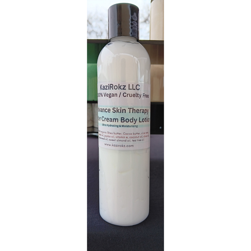 KaziRokz Seamoss Body Lotion 8oz 100% Vegan / Cruelty free Advance Butter cream head to toe Body Lotion! Hyperpigmentation Treatment! Deep conditioner.