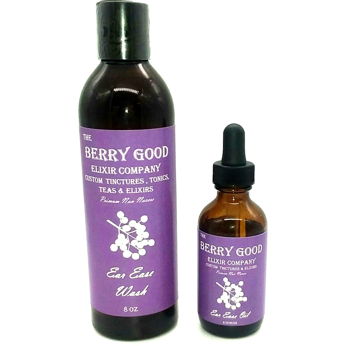 the berry good elixir company - Ear Ease Oil & Ear Ease Wash Combo (safe for pets and humans)