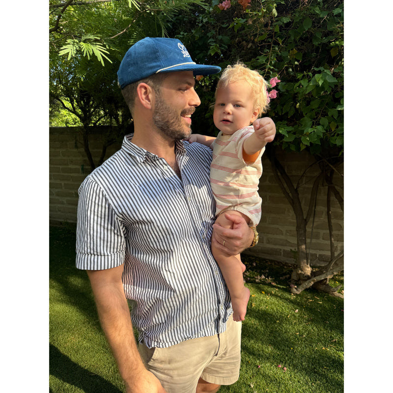 Be A Heart Blue Ora et Labora Corduroy Hat hat