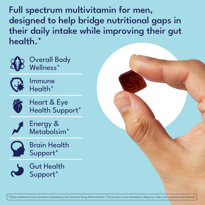 Mens Full Spectrum Multivitamin + Pre+Probiotics Gummies