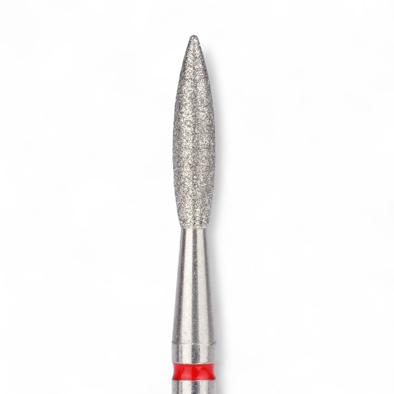 nbmsupply Elite Embrace Professional 2.3*10 mm Flame Nail Drill Bit Red
