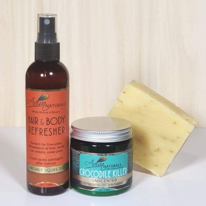 Adiva Naturals Build Your Set (Choose your Refresher & Soap) Bath Sets Antique White Freshly Squeezed Refresher 4oz / Lemongrass Soap
