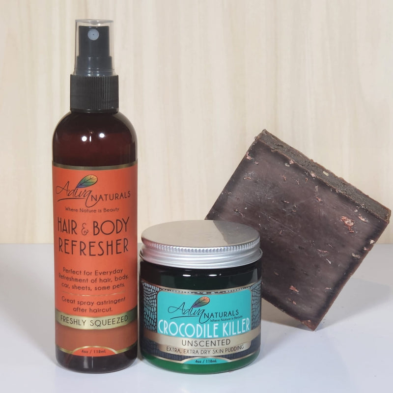 Adiva Naturals Build Your Set (Choose your Refresher & Soap) Bath Sets Light Gray Freshly Squeezed Refresher 4oz / Vanilla Oatmeal Soap
