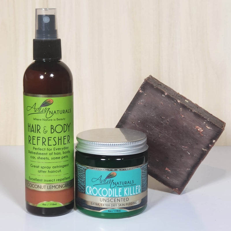 Adiva Naturals Build Your Set (Choose your Refresher & Soap) Bath Sets Light Gray Coconut Lemongrass Refresher 4oz / Vanilla Oatmeal Soap