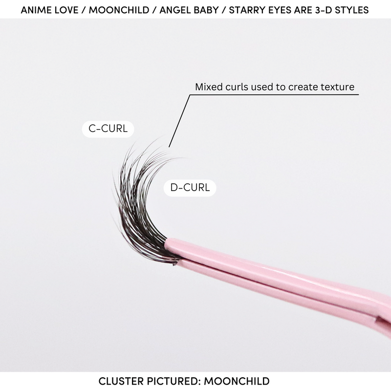 Pink Purée Anime Love Multi-pack DIY Lashes