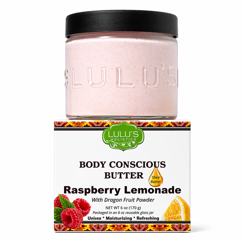 Lulu’s Holistics Raspberry Lemonade Whipped Body Butter – Nourishing, Skin-Softening Care Lotion & Moisturizer
