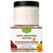 Lulu’s Holistics Pomegranate Mango Kojic Whipped Body Butter – Uneven-Looking Skin Lotion & Moisturizer