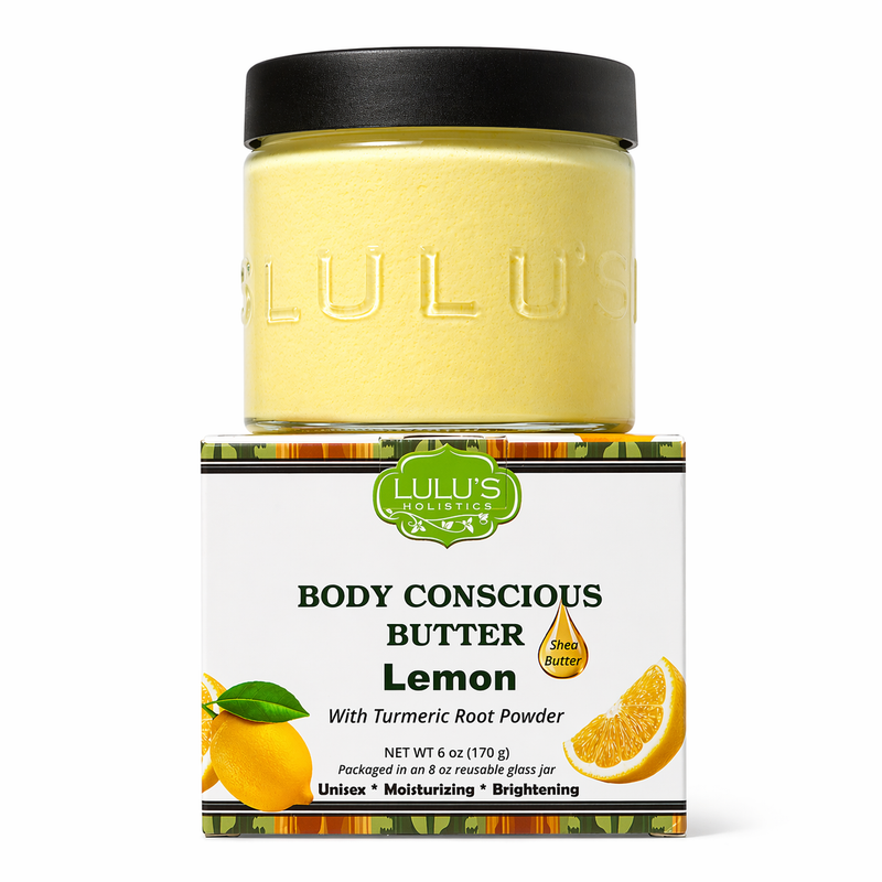 Lulu’s Holistics Lemon Turmeric Whipped Body Butter – Uneven Looking Skin Lotion & Moisturizer