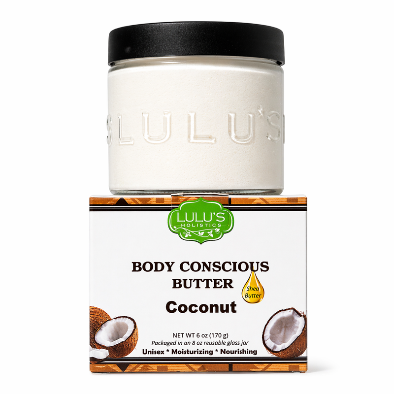 Lulu’s Holistics Coconut Whipped Body Butter – Deep Moisture & Soft Skin Lotion & Moisturizer