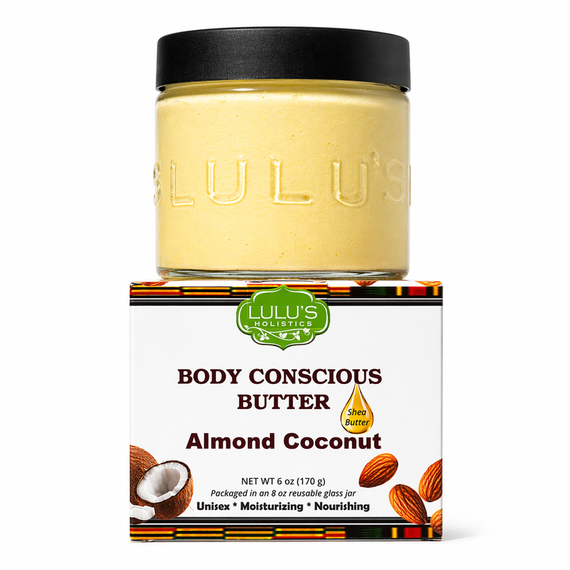 Lulu’s Holistics Original Almond Coconut Whipped Body Butter – Deep Moisture & Skin Comfort Lotion & Moisturizer