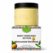 Lulu’s Holistics Unrefined Unscented Whipped Body Butter – Pure, Balanced Moisture Lotion & Moisturizer