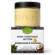 Lulu’s Holistics Cedarwood & Coconut Whipped Body Butter – Soothing, Nourishing Skin Care Lotion & Moisturizer