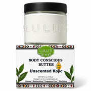 Lulu’s Holistics Unscented Kojic Whipped Body Butter – Smooth, Even-Looking Skin Lotion & Moisturizer