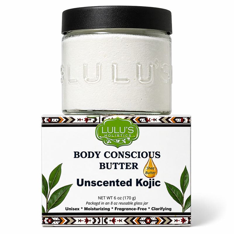 Lulu’s Holistics Unscented Kojic Whipped Body Butter – Smooth, Even-Looking Skin Lotion & Moisturizer