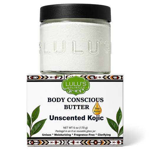 Lulu’s Holistics Unscented Kojic Whipped Body Butter – Smooth, Even-Looking Skin Lotion & Moisturizer White Smoke 1 (8oz jar),2 (8oz jars),3 (8oz jars),4 (8oz jars)