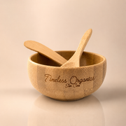 Timeless Organics Skin Care Bamboo Utensil Set Wheat