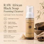 Timeless Organics Skin Care Liquid RAW African Black Soap - Foaming Bisque