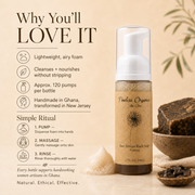Timeless Organics Skin Care Liquid RAW African Black Soap - Foaming Peach Puff
