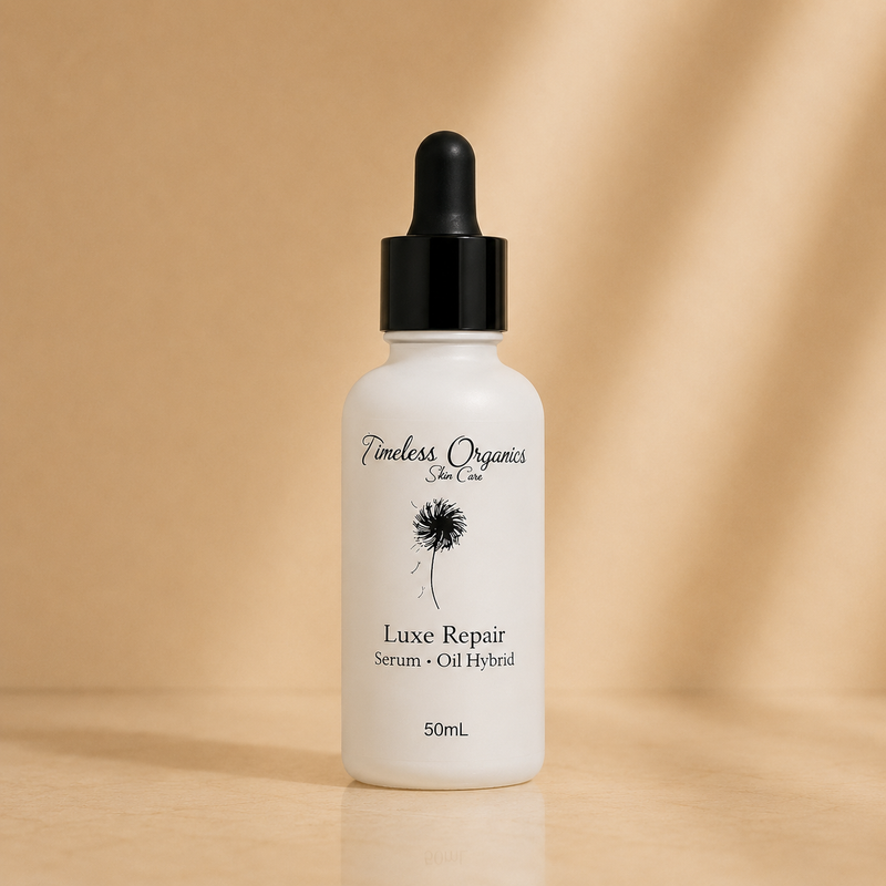 Timeless Organics Skin Care Luxe Repair Serum-Oil Hybrid Serum Dark Khaki