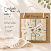 Timeless Organics Skin Care Baby Washcloths Antique White