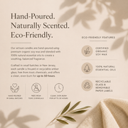 Timeless Organics Skin Care Timeless Candle - Lime + Basil + Mandarin Light Gray