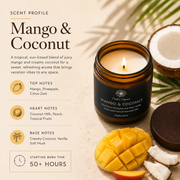 Timeless Organics Skin Care Timeless Candle - Mango + Coconut Antique White